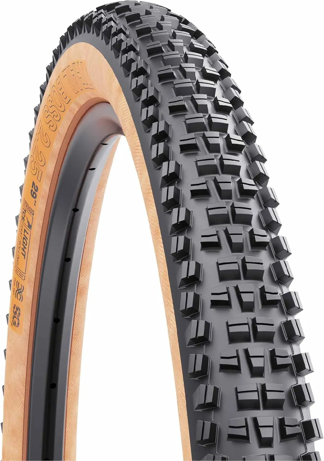 WTB Trail Boss Mountain Bike Tire, Tubeless Ready Folding Bead, Tough Fast Rolling, Dual DNA, Available with Black or Tan Sidewalls and SG1 or SG2 Puncture Protection, Ideal for Trail Riding
