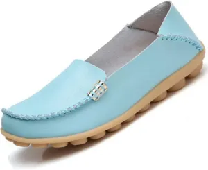 WUIWUIYU Women's Comfortable Loafers Casual Round Toe Moccasins Driving Flats Soft Walking Shoes Women Slip Ons