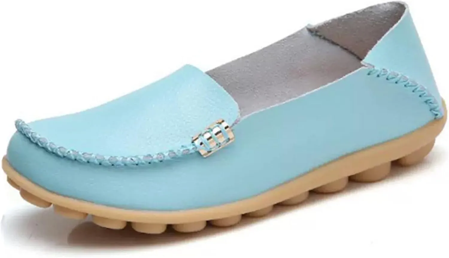 WUIWUIYU Women's Comfortable Loafers Casual Round Toe Moccasins Driving Flats Soft Walking Shoes Women Slip Ons