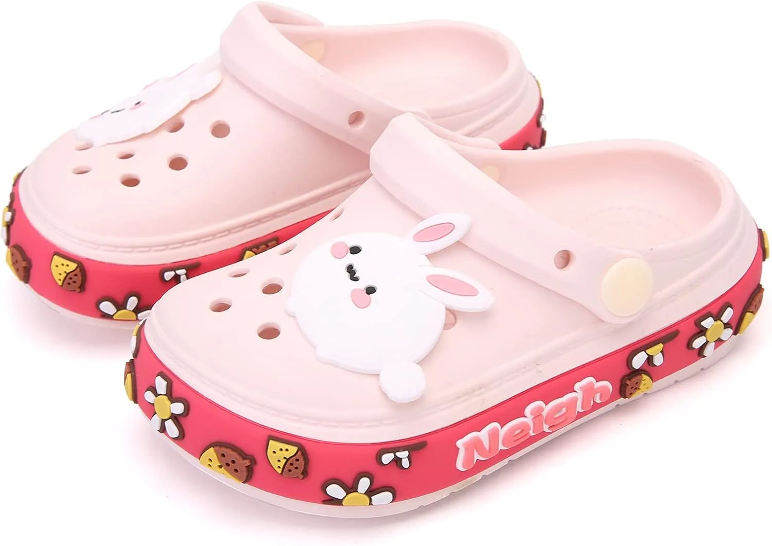 XIANV Kids Classic Clogs Cute Cartoon Graphic Garden Clogs Slip on Water Shoes for Boys Girls