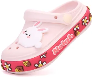 XIANV Kids Classic Clogs Cute Cartoon Graphic Garden Clogs Slip on Water Shoes for Boys Girls