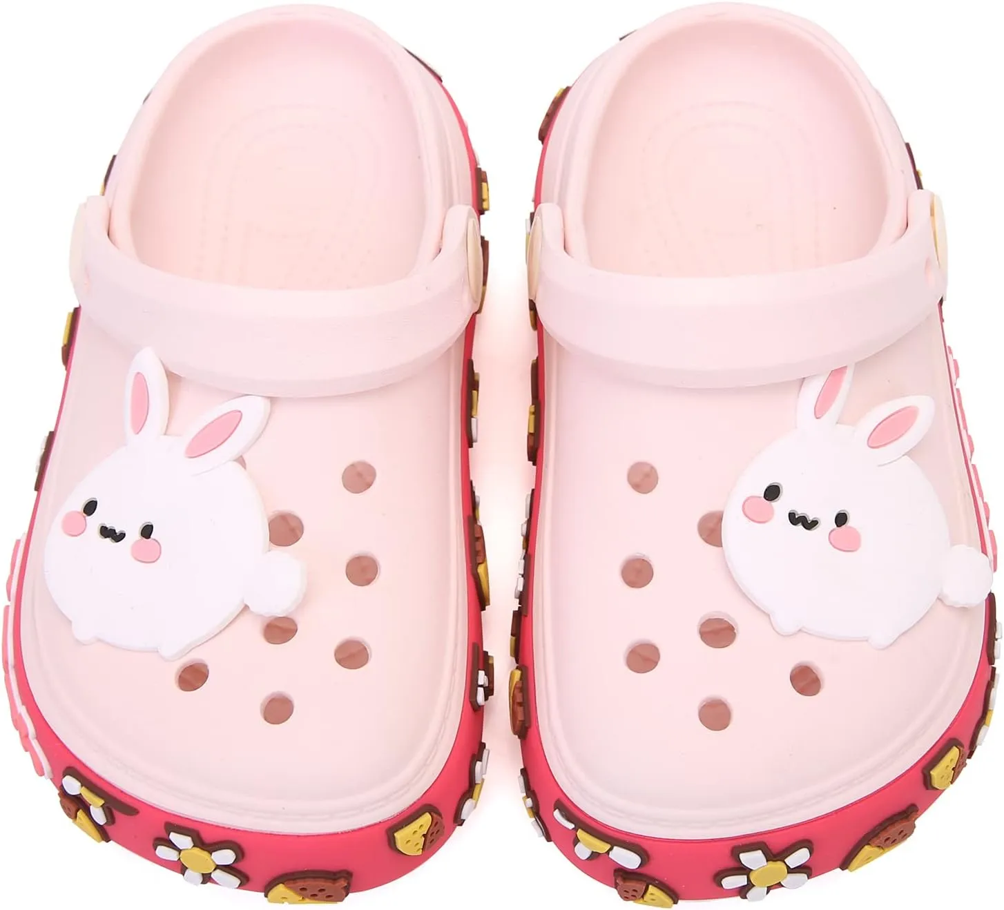 XIANV Kids Classic Clogs Cute Cartoon Graphic Garden Clogs Slip on Water Shoes for Boys Girls