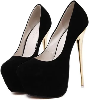 YGJKLIS Women's Platform Stiletto Pumps, 16cm High Heel Sandals with 5cm Platform Wedding Party Slip On Dress Pumps Shoes