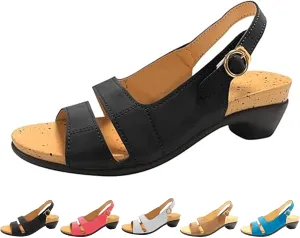 Yifare Sandals for Women,Women's Ultra-Comfy Casual Flat Orthotic Sandals,Summer Fallow One-Word Buckle Shoes