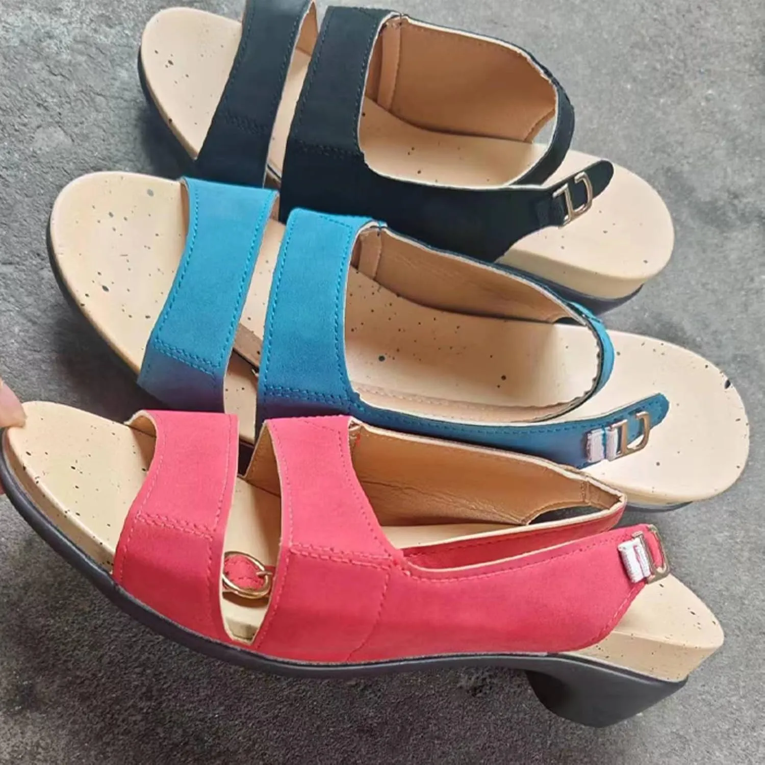 Yifare Sandals for Women,Women's Ultra-Comfy Casual Flat Orthotic Sandals,Summer Fallow One-Word Buckle Shoes
