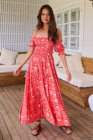 Zamora Print Claudette Maxi Dress