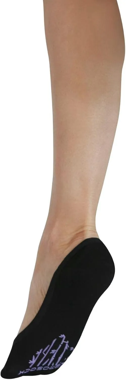 ZeroSock Bamboo Viscose Flats Invisible Socks For Heels With Mesh Ventilation with Anti-Slip Gel Heel Grip (4 Pairs Per Box)