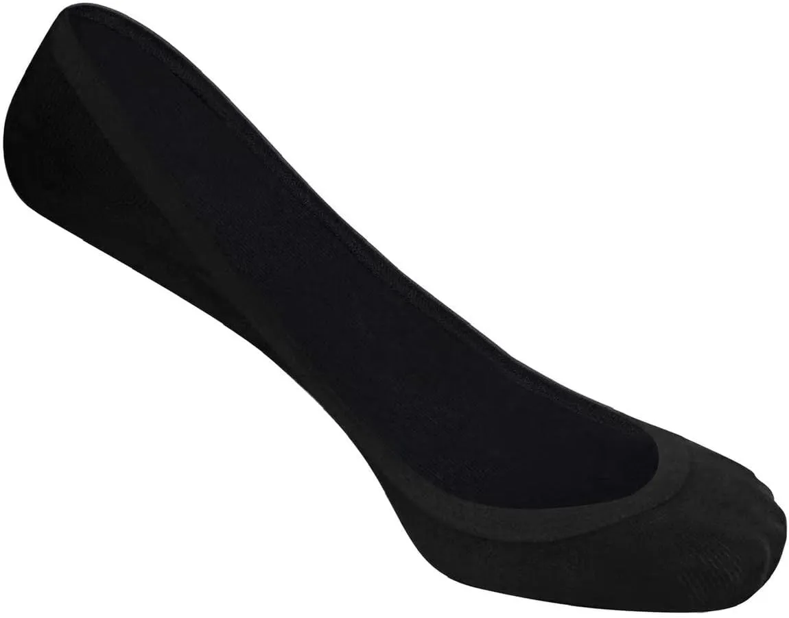 ZeroSock Bamboo Viscose Flats Invisible Socks For Heels With Mesh Ventilation with Anti-Slip Gel Heel Grip (4 Pairs Per Box)