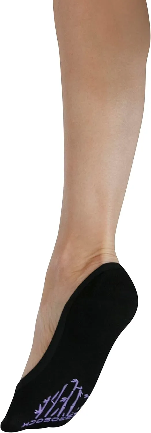 ZeroSock Bamboo Viscose Flats Invisible Socks For Heels With Mesh Ventilation with Anti-Slip Gel Heel Grip (4 Pairs Per Box)