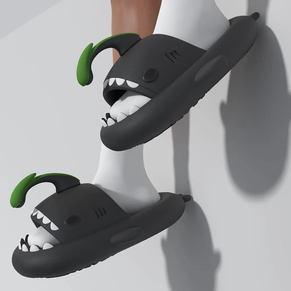 Zureto Angler Fish Shark Slides, Cloud AnglerFish Slides, Original Shark Sandals Super Soft Glow In The Dark