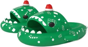 Zureto Galaxy Shark Slides, 3D Shark Slides Glow in the Dark, Thick Sole Anti-slip Open Toe Shark Slippers Sandals