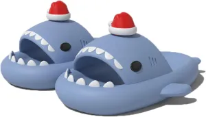 Zureto Halloween Christmas Shark Slides Slippers, New 2023 Unisex Cloudy Shark Sandals