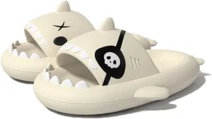 Zureto Pirate Shark Slides, Original Cloudy Shark Slippers Sandals, Summer Anti-Slip Open Toe Beach Slippers