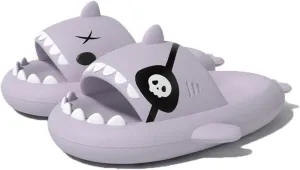 Zureto Pirate Shark Slides, Original Cloudy Shark Slippers Sandals, Summer Anti-Slip Open Toe Beach Slippers