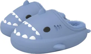 Zureto Shark Slides Winter, Adults and Kids Winter Plush Warm Slippers, Soft Comfy Shark Slippers